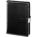 Agenda journalier et hebdomadaire, calendrier a5 universel noir premium avec insert remplaable, fermoir ...