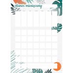 Agenda mensuel universel effa�able � sec, autocollant 30 x 42 cm