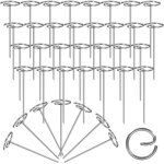 Agrafes de jardin galvanis�es antirouille, piquets annulaires pour am�nagement paysager, piquets pour ...