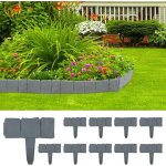 Ahlsen - 10 pcs bordures de jardin 2. 5m bordure de pelouse bordure de gazon jardin cl�ture bordure cl�ture ...