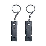 Ahlsen - lot de 2 haute dcibel sifflet, sifflet metal haute decibel, avec porte cls, acier inoxydable ...