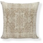 Lot de 2 housse coussin 45x45 boheme moderne decoratif taie d'oreiller lin housses de coussin beige mandala ...