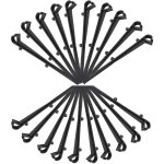 Ahlsen lot de 20 crochets de fixation pour filet de protection de gouttire en pp, longueur 16 cm, noir ...