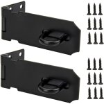 Ahlsen - 2pcs cadenas en acier inoxydable porte fermoir moraillon avec vis pour abri de jardin verrou ...