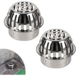 Ahlsen 2pcs filtre de gouttière 97mm en 304 inox, crapaudine de gouttière, protection des tuyaux contre ... Ahlsen 2pcs filtre de gouttière 97mm en 304 inox, crapaudine de gouttière, protection des tuyaux contre ...