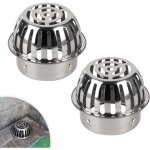Ahlsen 2pcs filtre de gouttire 97mm en 304 inox, crapaudine de gouttire, protection des tuyaux contre ...