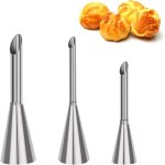 Lot de 3 douille de pâtisserie petit choux, douilles professionnelles en acier inoxydable à garnir, cupcake ... Lot de 3 douille de pâtisserie petit choux, douilles professionnelles en acier inoxydable à garnir, cupcake ...