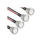 Ahlsen 4 16mm momentan bouton - poussoir tanche en acier inoxydable bouton - poussoir, boutons de ...