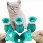 4 bottes anti - rayures pour pieds de chat, beaut en silicone et couvre - pieds de bain doux, chaussures ...