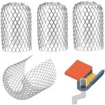 Ahlsen - lot de 4 gardes de gouttire en mtal tamis de filtre extensible crpine de feuilles protections ...