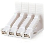 Lot de 4 pinces de nappeblanc avec pince rglable  haute tension, paisseur de table d'env 4, 5cm, pince ...