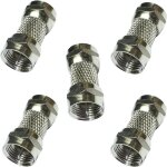 Ahlsen - 5x connecteur raccord coupleur fiche f mle - mle coaxial satellite antenne tv tl