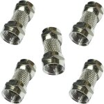 Ahlsen - 5x connecteur raccord coupleur fiche f mle - mle coaxial satellite antenne tv tl