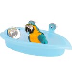 Baignoire perroquet bote de douche de bain d'oiseaux avec miroir baignoire suspendue jouet accessoire ...