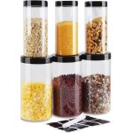 Ahlsen - boite a farine, 3pcs 1000ml & 3pcs 500ml boite hermetique alimentaire, rangement plastique cuisine, ...