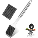 Ahlsen - brosse de barbecue 3 en 1 - grattoir en acier inoxydable avec spatule