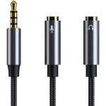 Ahlsen - cble audio splitter jack 3. 5mm mle  double 3. 5mm femelle micro casque cble, adaptateur ...