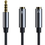 Ahlsen - c�ble audio splitter jack 3. 5mm m�le � double 3. 5mm femelle micro casque c�ble, adaptateur ...