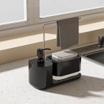 Ahlsen distributeur liquide vaisselle, distributeur savon liquide 4 en 1 de haute qualit, accessoire ...