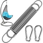 Fauteuil suspendu  ressort swing spring avec capacit de charge de 150 kg ? 2 mousquetons, 1 anneau ...