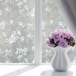 Ahlsen - film fenetre anti regard, feuilles motif fleur film occultant fen�tre, film electrostatique ...