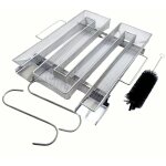Ahlsen - gnrateur de fume froide en acier inoxydable avec 2 crochets  viande + 1 brosses de nettoyage ...