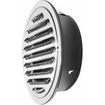 Ahlsen - grille d'a�ration 120 mm circulaire en acier inoxydable grille de ventilation vent cap avec ...