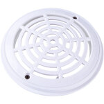 Grille bonde de fond ronde pour piscine - diam 18 x20. 3cm - blanc - ahlsen