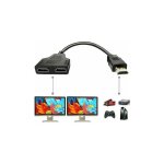 Hdmi splitter adaptateur cable hdmi splitter 1 in 2 out hdmi male