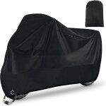 Housse moto exterieur etanche hiver et xxl avec trou de serrure, protection contre la poussire neige ...