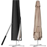 Housse de parasol pour parasol droit  1 - 3m, 210d oxford - tissu bache de protection exterieur avec ...