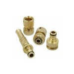 Ahlsen - kit complet pistolet pulvrisateur mle 3 / 4 en laiton, deux raccords rapides femelles pour ...