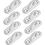 Plaque oeillet acier inoxydable m5 (8 pcs) - oblong crochet mtal forme u montage mural et plafond (45 ...