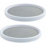 Ahlsen plateau tournant en plastique pour epices, 2 pices plateau tournant epices rangement rond, etagere ...