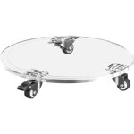 Ahlsen - porte plante a roulettes, plateau de jardini�re mobile acrylique, support en pot � roulettes ...