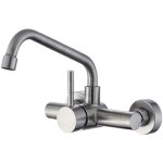 Ahlsen - robinet mural pour evier cuisine, mitigeur cuisine en acier inoxydable 304, robinet cuisine ... Ahlsen - robinet mural pour evier cuisine, mitigeur cuisine en acier inoxydable 304, robinet cuisine ...