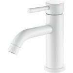 Ahlsen - robinet de salle de bain blanc, mitigeur lavabo en acier inoxydable