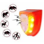 Ahlsen solaire son alarme lumire impermable 129db systme d'alarme factice avec lumire clignotante, ...