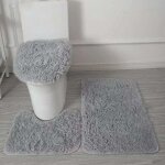 Ahlsen tapis de bain ensemble, set de tapis toilette antidrapant orbant tapis, tapis salle de bain + ...
