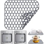 Ahlsen - tapis d'�vier de cuisine en silicone protecteur d'�vier pliable r�sistant � la chaleur, accessoires ...