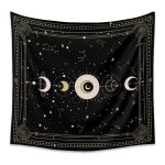 Tapisserie murale motif carte de tarot noir mystrieux ciel toil - dcoration murale pour chambre  ...