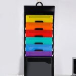 Trieur mural porte revue a4 prsentoir mural compos de 6 positions pliable en plastique 36803. 5cm - ...