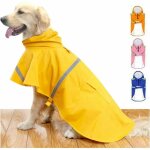 Veste poncho de pluie imperméable pour chiens de grande taille avec capuche à bande réfléchissante - ... Veste poncho de pluie imperméable pour chiens de grande taille avec capuche à bande réfléchissante - ...
