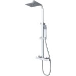 Aica colonne de douche thermostatique ?avec mitigeur thermostatique carré, pommeau de douche carré, chromé ... Aica colonne de douche thermostatique ?avec mitigeur thermostatique carré, pommeau de douche carré, chromé ...