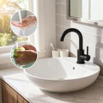 Aica robinet lavabo mitigeur salle de bain - 360� rotatif bec / u - forme design courb� classique, acier ...