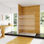 Aica sanitaire - aica paroi de douche à l'italienne 140x190cm en 6mm verre avec bandes horizontales sérigraphi ... Aica sanitaire - aica paroi de douche à l'italienne 140x190cm en 6mm verre avec bandes horizontales sérigraphi ...