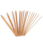 Aiguilles  tricoter en bambou lisses  double pointe, lot de 15 tailles de 2 mm  10 mm