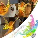 Ailes de f�e lumineuses pour chien, ailes de papillon led pour animaux de compagnie, costumes d'halloween ...