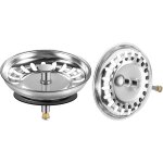 Aiperq lot de 2 bouchon evier cuisine, 80mm bonde evier cuisin en inox, antiblocage filtre evier cuisine ...