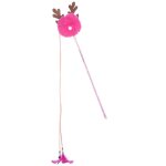 Aiperq 2 pack christmas antler cat teasing sticks, suitable for indoor cat toys, feather teasing puppy ...